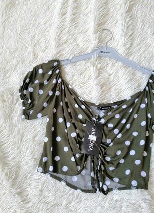 Топ топік натуральна тканина бавовна горох різні кольори розміри