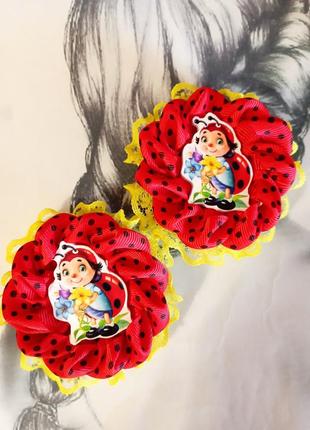 Детские бантики с солнышками