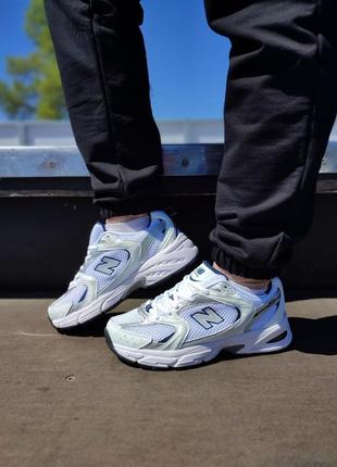 Стильные женские кроссовки баланс белые с серебром кожаные/кожа+сетка new balance осенние, веснушки, летние (на осень,весная, летом)8 фото