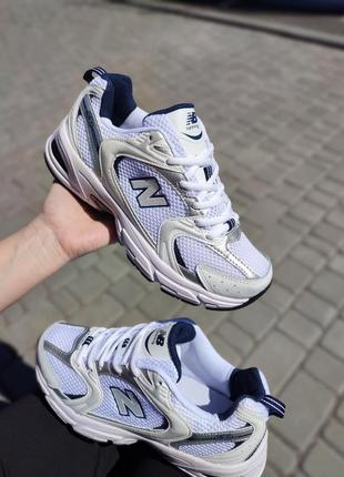 Стильные женские кроссовки баланс белые с серебром кожаные/кожа+сетка new balance осенние, веснушки, летние (на осень,весная, летом)