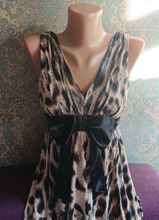 Красивое женское платье леопардовая расцветка р.42/445 фото