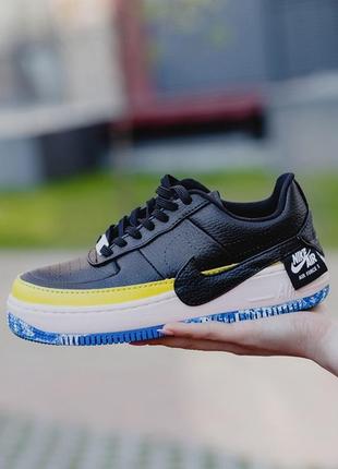 Nike air force black жіночі круті шкіряні кросівки \ кеди.