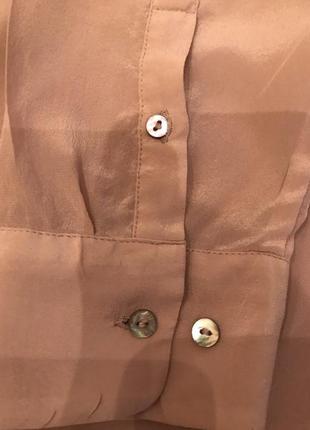 Блузка-сорочка шовкова 👚 пудрова h&m7 фото