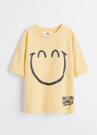 Футболка smiley для хлопців 2-4 роки від h&m швеція