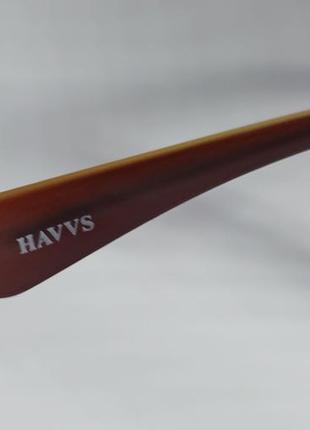 Havvs очки мужские солнцезащитные оригинал в стиле chrome hearts коричневые в золоте поляризированые6 фото