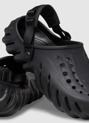 Crocs echo clog desert black чорні сабо крокс