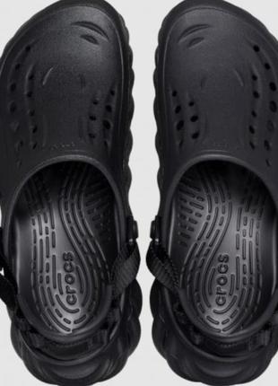 Crocs echo clog desert black черные сабо крокс