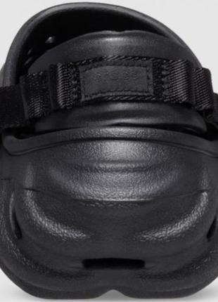 Crocs echo clog desert black черные сабо крокс