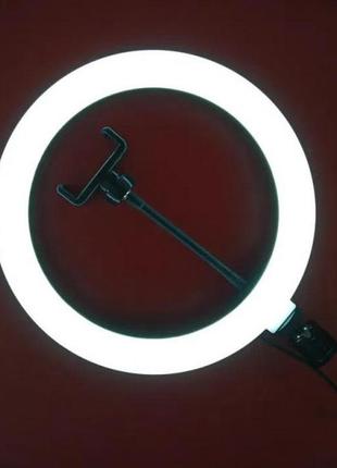 Кільцева лампа 26 см, лампа для tiktok, селфі лампа з тримачем для телефону1 фото