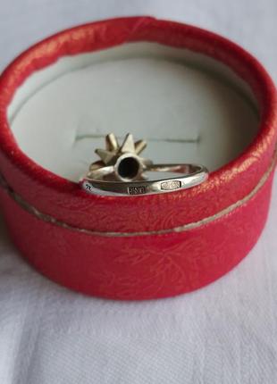 Каблучка перстень з малахітом вінтаж ссср срібло 8753 фото