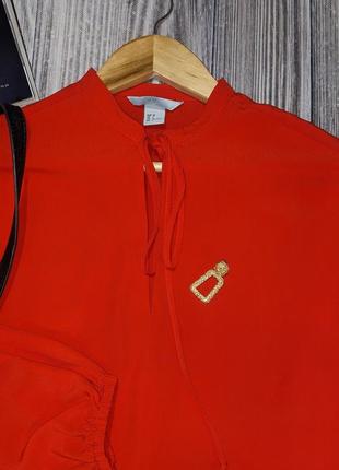 Червона шифонова блузка h&m #25325 фото