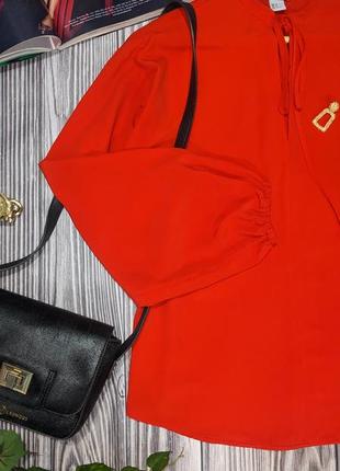 Червона шифонова блузка h&m #25323 фото