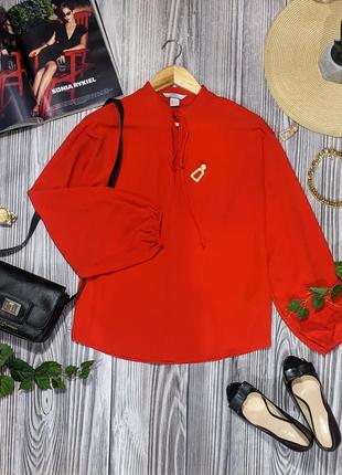 Червона шифонова блузка h&m #25322 фото