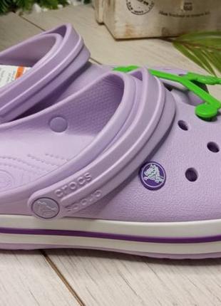 Crocs crocband clog lavender женские кроксы сабо лавандовые шлепанцы босоножки5 фото