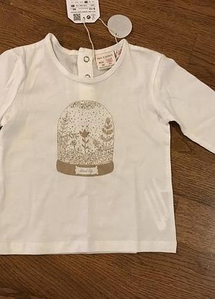 Реглан , футболка zara, на 9-12 міс