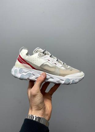 Замшевые женские кроссовки nike react element 87’ white