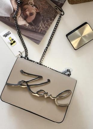 Сумочка беж karl lagerfeld 4