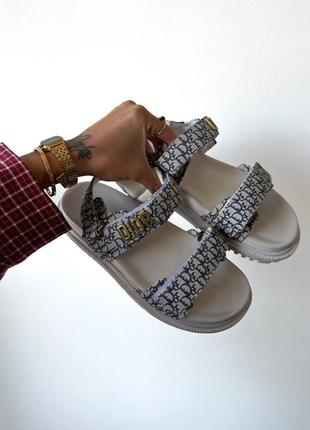 Сандали d**slippers logo white