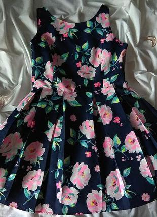 Платье с цветами, цветочное платье, пышное платье