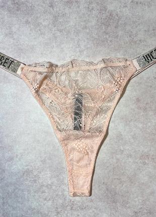 Трусики shine strap lace thong від victoria's secret орігінал