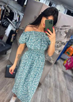 Летнее платье-миди из софта