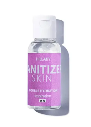 Антисептик санітайзер hillary skin sanitizer double hydration inspiration, 35 мл1 фото