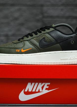 Шкіряні кросівки nike air force 1 lv8 khaki