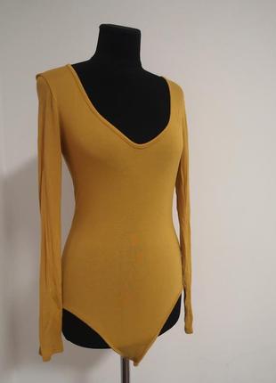 Горчичный боди boohoo 868 s/xs