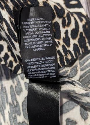 Леопардовая тонкая блуза из вискозы m&s collection #25787 фото