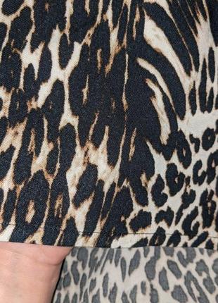 Леопардовая тонкая блуза из вискозы m&s collection #25784 фото