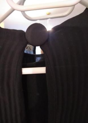 Платье черное гофрое длинное брендовое нарядное zara9 фото