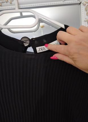 Платье черное гофрое длинное брендовое нарядное zara4 фото