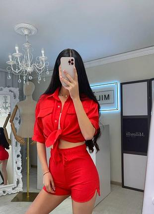 Костюм "вояж" рубашка и шортики🍒
материал - натуральный лён