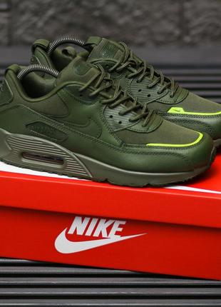 Стильные, кожаные кроссовки nike air max 90 surplus