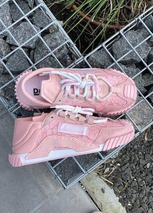 Женские кроссовки dolce & gabbana ns1 light pink 37-38-39