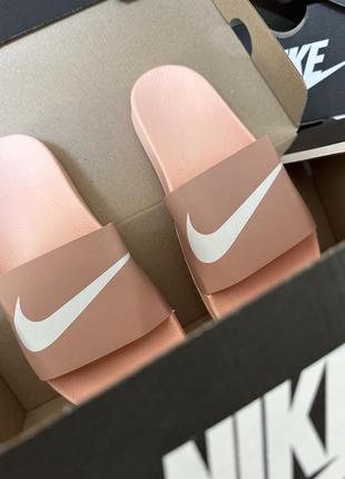 Шлепки тапки тапочки nike розовые2 фото