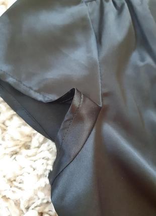 Шикарная черная атласная блуза со стразами, германия/ patrizia dini  , p. p. ć5 фото