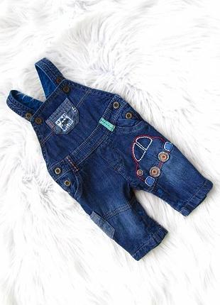 Літній джинсовий напівкомбінезон пісочник ромпер next