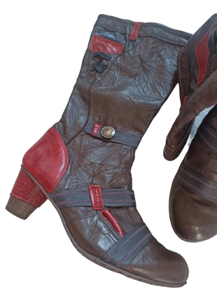 Португальські шкіряні чоботи dkode, кожаные сапоги