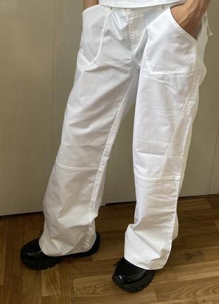 Широкие белые брюки blanco style2 фото