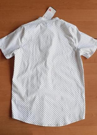 Рубашка в горошек, длина 68 см.3 фото