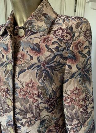 Пальто пиджак габилен в цветы 🌷2 фото