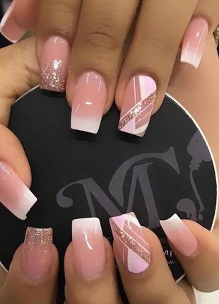 Накладні нігті 24 шт. + клей для нігтів