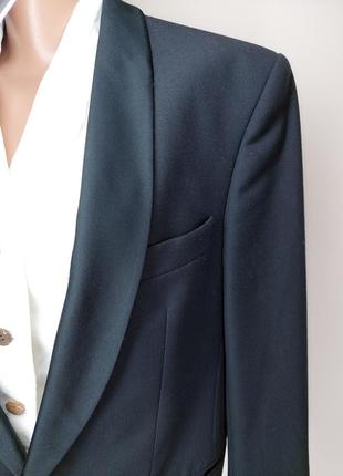 Шерстяной (45%) винтажный костюм с лампасами дорогого бренда8 фото