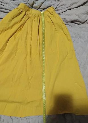Великолепная желтая юбка миди, ротер +-467 фото