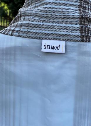 Delmod німеччина стильний піджак блейзер сорочка шерсть клітинка s/m5 фото