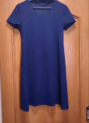 Платье синяя кэжуал с красивым чокером2 фото