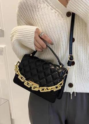 Женская сумка через плечо , стильная женская сумочка с цепочкой клатч