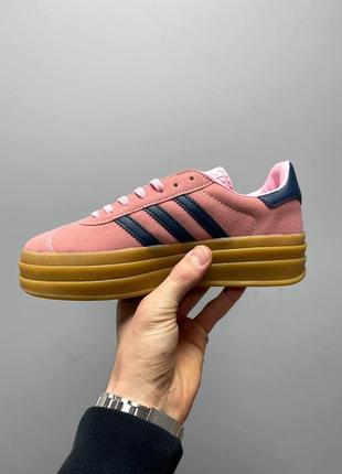 Женские кроссовки adidas gazelle bold pink 37-38-39-403 фото