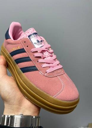 Женские кроссовки adidas gazelle bold pink 37-38-39-408 фото